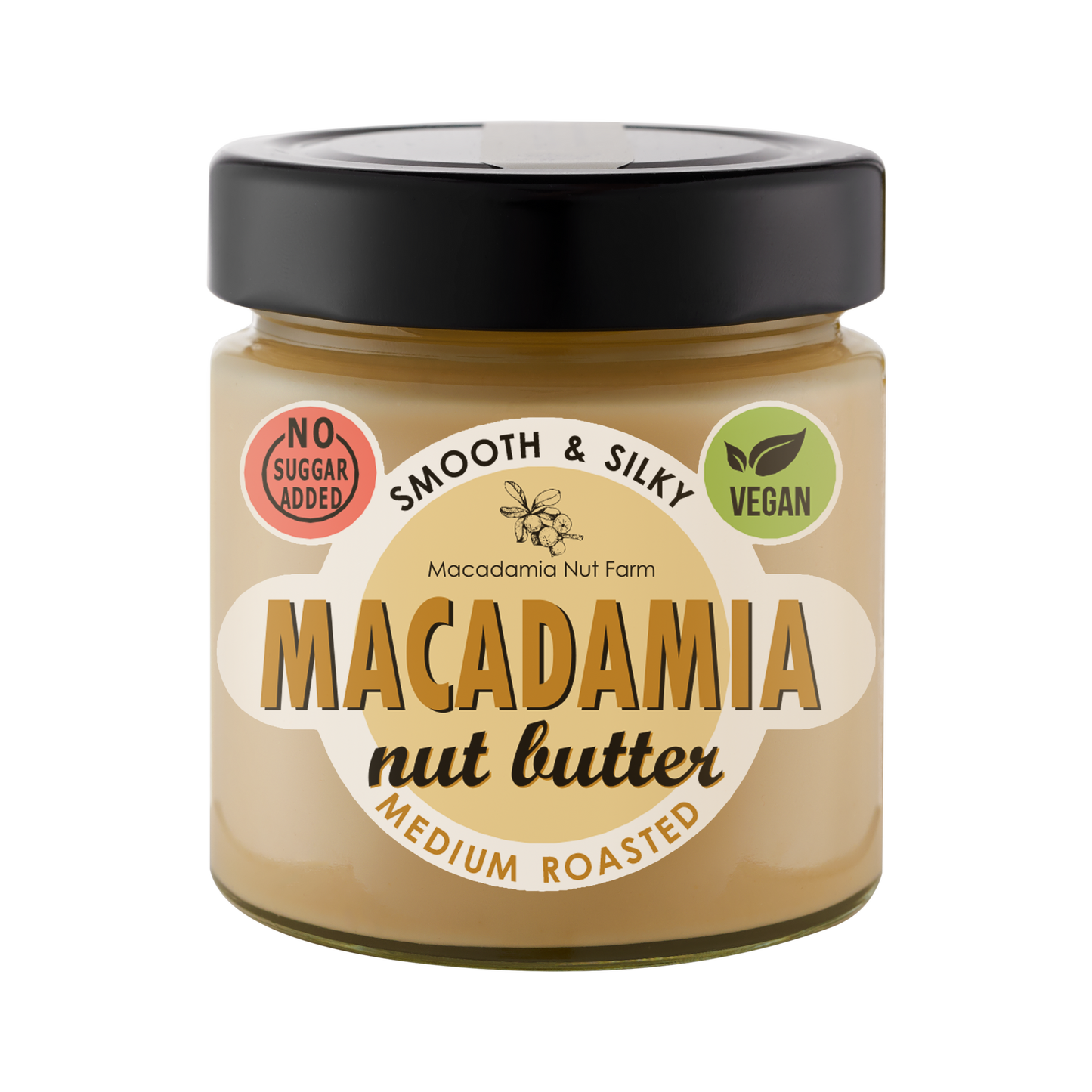 Mittel geröstete smooth Macadamianusscreme