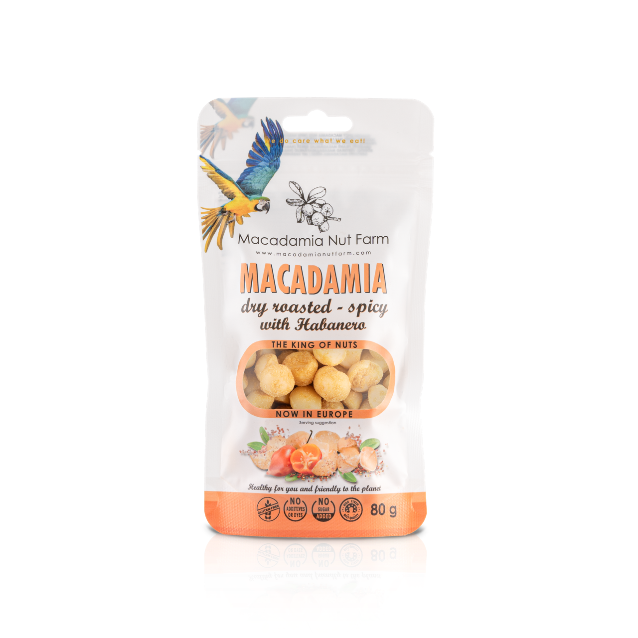 Scharfe Habanero Macadamia-Nüsse